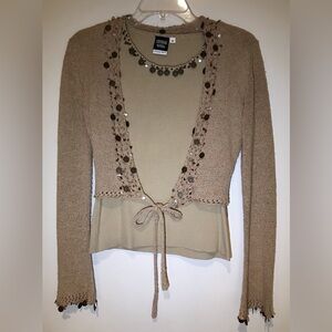 Sharon Young cardigan and tank XS